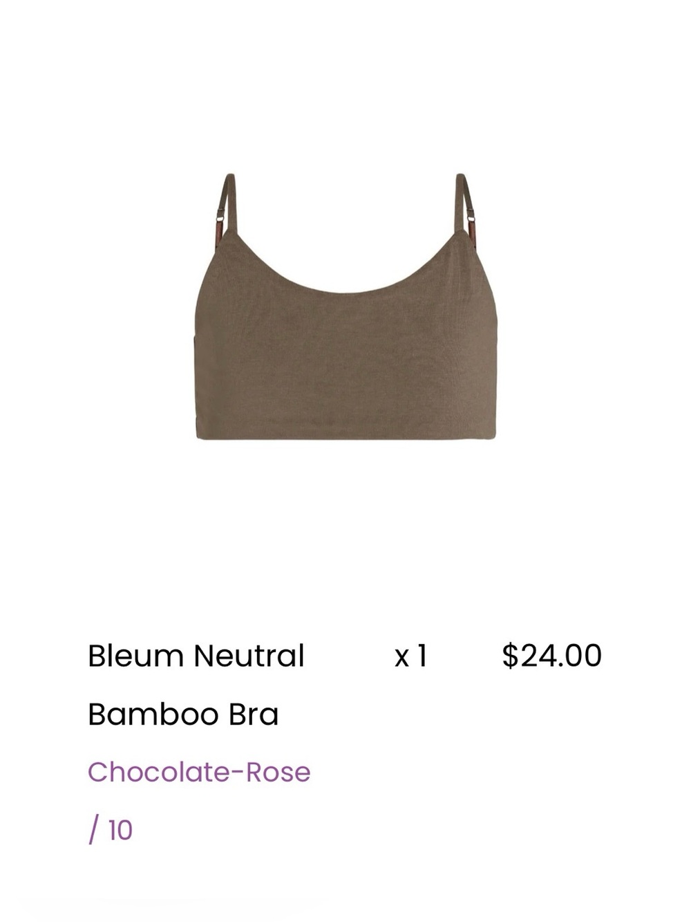 Bleuet Bamboo Bralette Chocolate-Rose